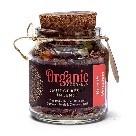 Organic Goodness Rose & Geranium Smudge Weihrauchmischung 25g