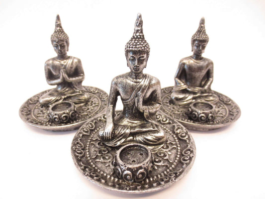 Tibetischen Buddha Räucherstäbchenhalter - 3er Set